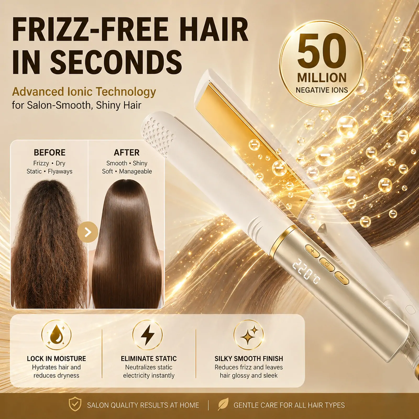 Hair Straightener (Beige) - Image 3